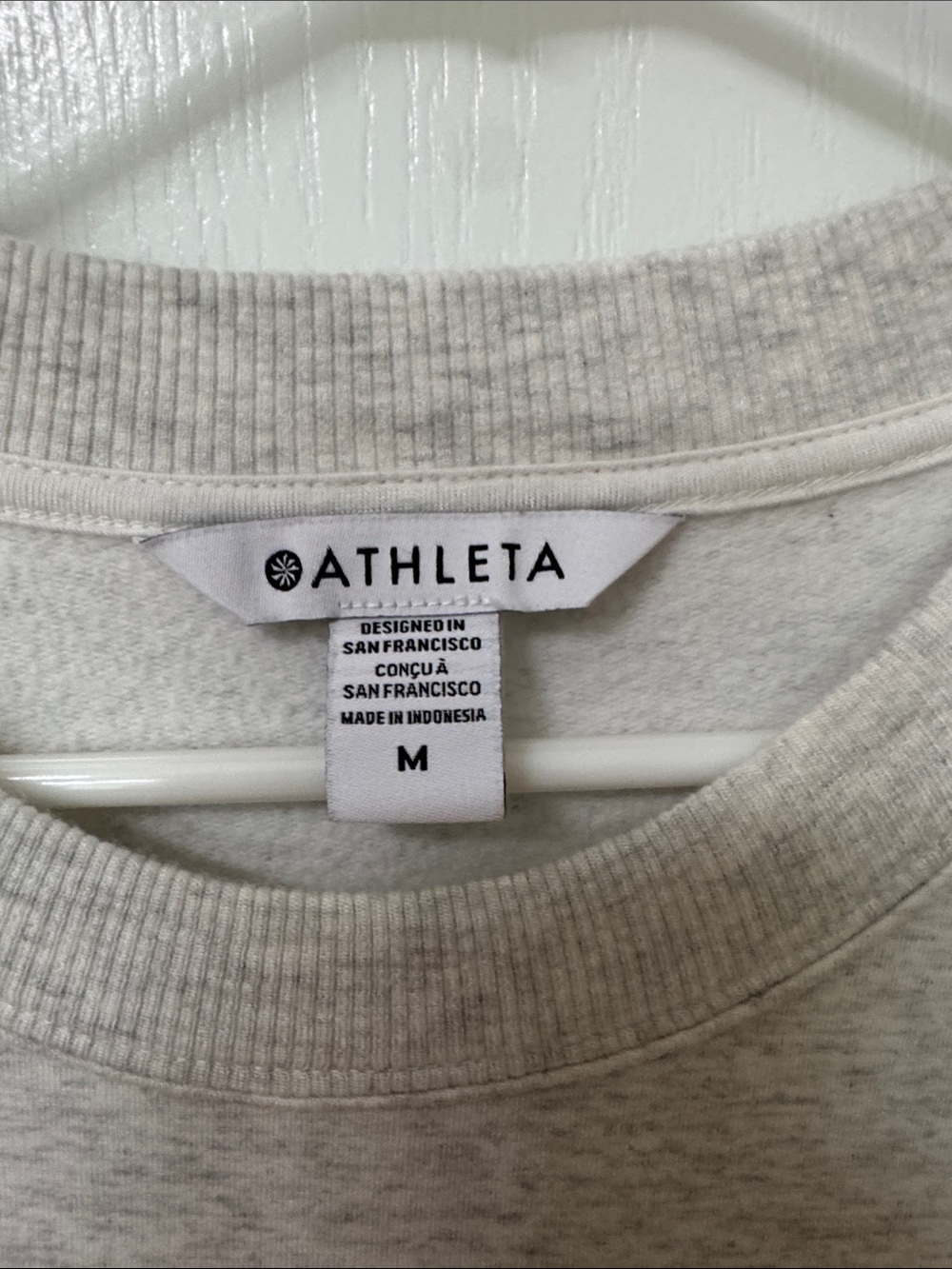 Athleta Light Heather Gray Long Sleeve Sweatshirt Dress - Picture 2 of 4